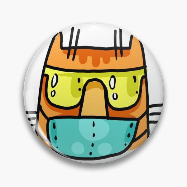 Item preview, Funny Cat with facemask gift idea for cat lovers designed and sold by BRtisticDesigns.