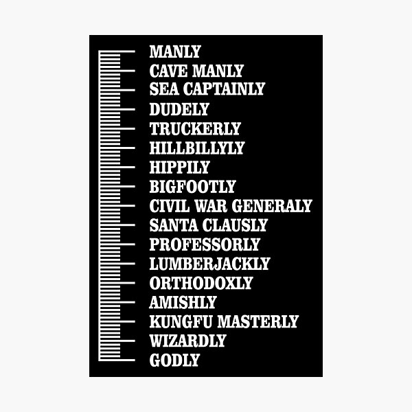Beard scale Photographic Print