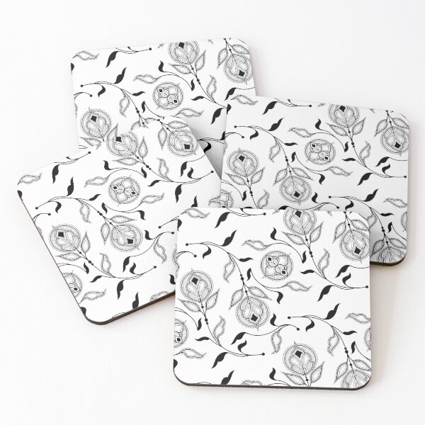 Item preview, Black and White Inverted Medallion Paisley designed and sold by Carolina Diaz.