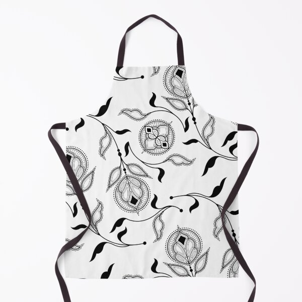 Item preview, Black and White Inverted Medallion Paisley designed and sold by Carolina Diaz.