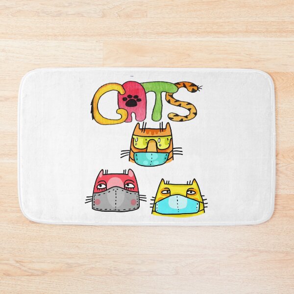 Item preview, Funny Cats with Facemasks-gift idea for cat lovers designed and sold by BRtisticDesigns.