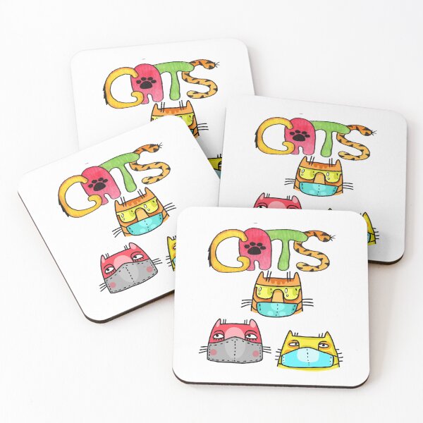 Item preview, Funny Cats with Facemasks-gift idea for cat lovers designed and sold by BRtisticDesigns.