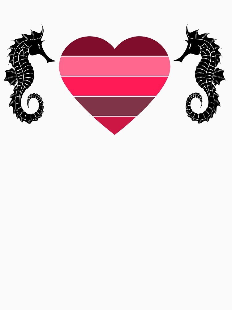 Valentine's Rose Red Seahorse Heart by mikepil