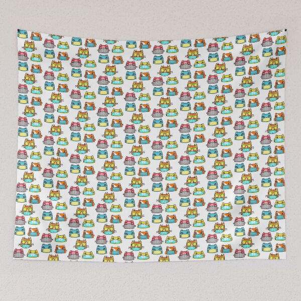 Item preview, Funny Socially distant cats wearing facemasks-funny gift idea for cat lovers designed and sold by BRtisticDesigns.