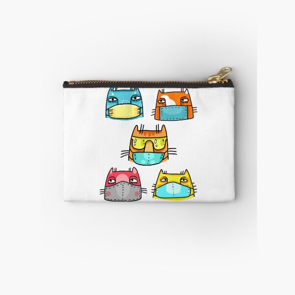 Item preview, Funny Socially distant cats wearing facemasks-funny gift idea for cat lovers designed and sold by BRtisticDesigns.