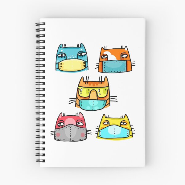 Item preview, Funny Socially distant cats wearing facemasks-funny gift idea for cat lovers designed and sold by BRtisticDesigns.