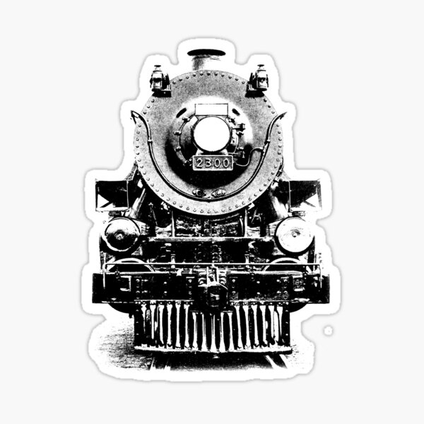 Vintage steam train illustration Sticker