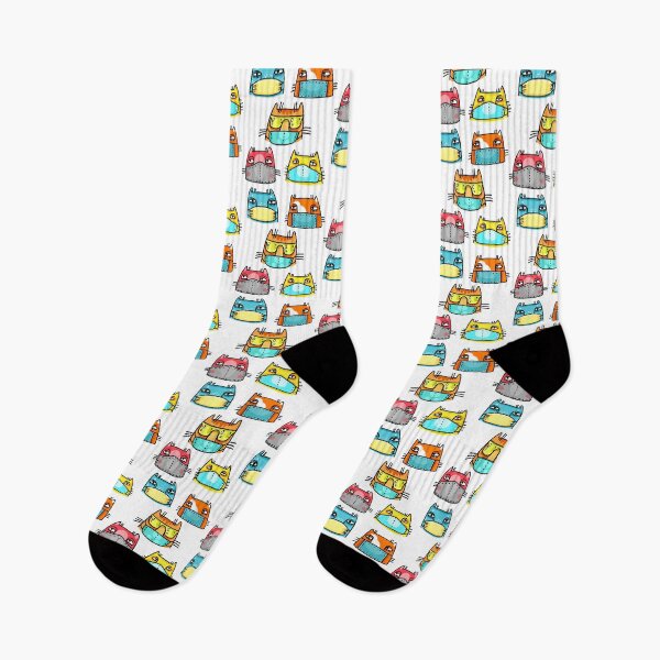 Item preview, Funny Socially distant cats wearing facemasks-funny gift idea for cat lovers designed and sold by BRtisticDesigns.