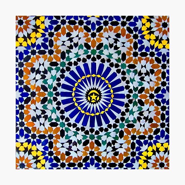  Arabic tiles Moroccan Mosaic Photographic Print