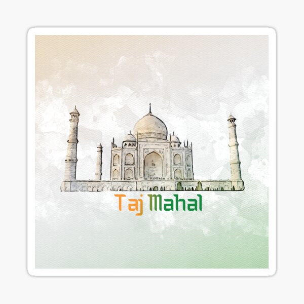 Agra Visit Taj Mahal Suitcase Vinyl Sticker SELECT SIZE 