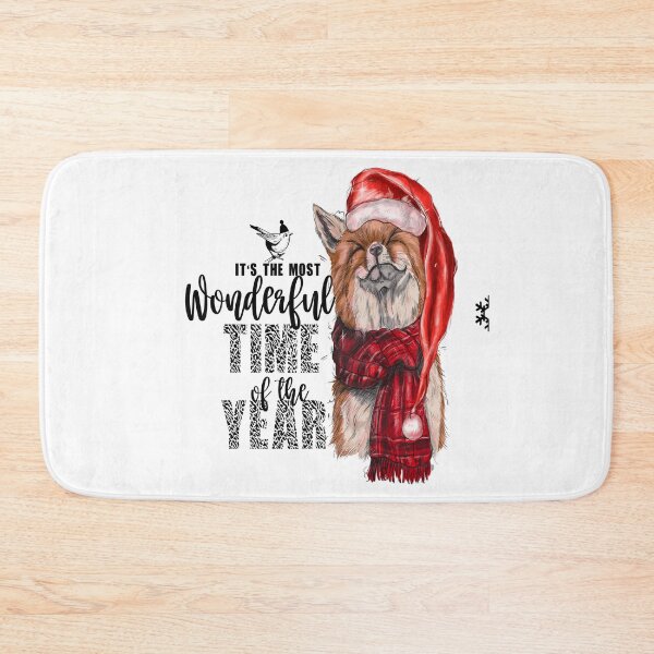 Item preview, The Most Wonderful Time-artistic fox Christmas gift for fox lovers designed and sold by BRtisticDesigns.