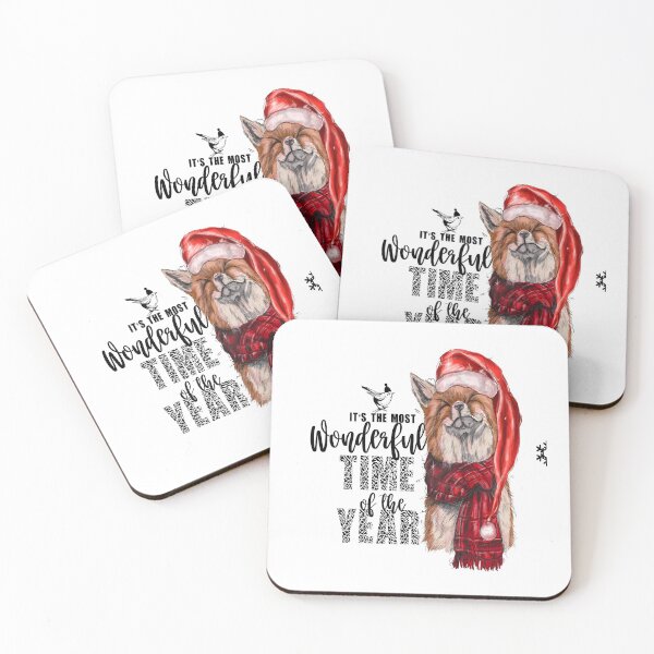 Item preview, The Most Wonderful Time-artistic fox Christmas gift for fox lovers designed and sold by BRtisticDesigns.