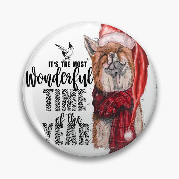 Item preview, The Most Wonderful Time-artistic fox Christmas gift for fox lovers designed and sold by BRtisticDesigns.