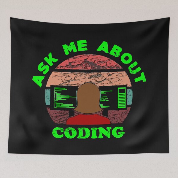 Item preview, Ask Me About Coding - Cool Sunset Retro Programmer Gift Idea designed and sold by leo121687.