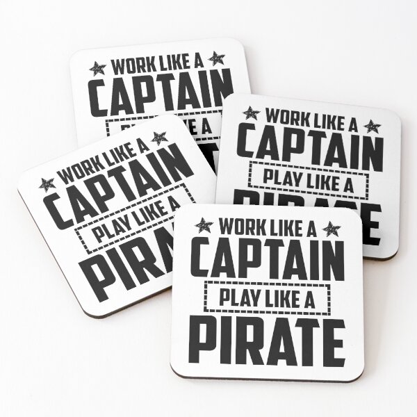 Item preview, Work LIke a Captain, Party Like a Pirate funny gift idea for boat owners or pirate lovers designed and sold by BRtisticDesigns.