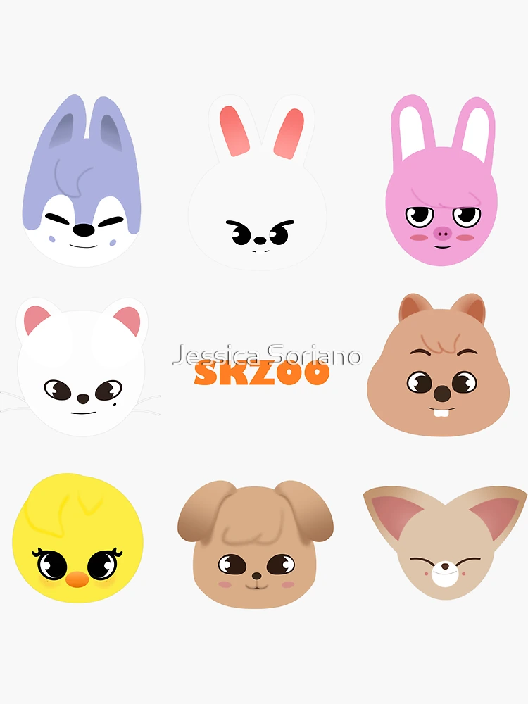 Stray Kids Stickers SKZOO Wolfchan, Leebit, Dwaekki, Jiniret, Quokka,  Bbokari, Puppym, Foxiny, Bangchan, Hyunjin, In, Minho, Han 