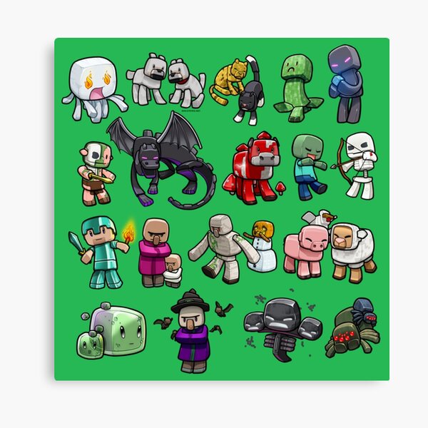 New Minecraft Papercraft Hostile Mob Pieces 3Creepr 2Zombie 1Spidr 2Witch