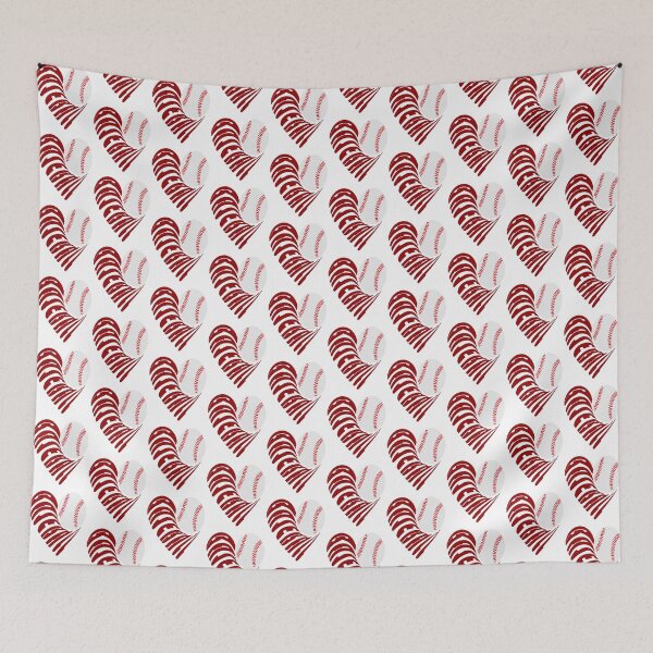 Item preview, Baseball love design artistic Design red & white designed and sold by BRtisticDesigns.