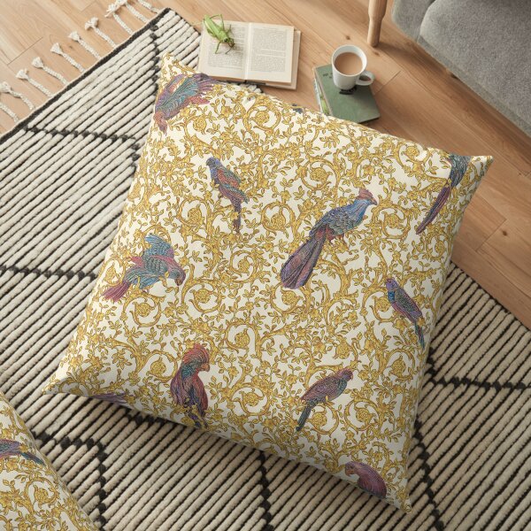barocco bird Floor Pillow