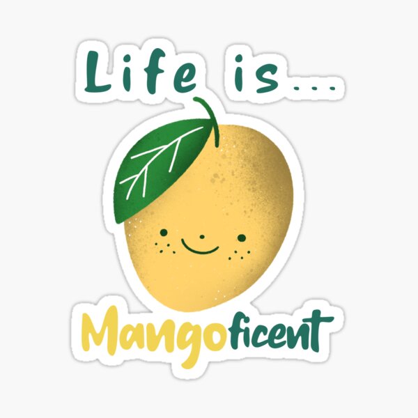 Mango Lover Food Pun Sticker