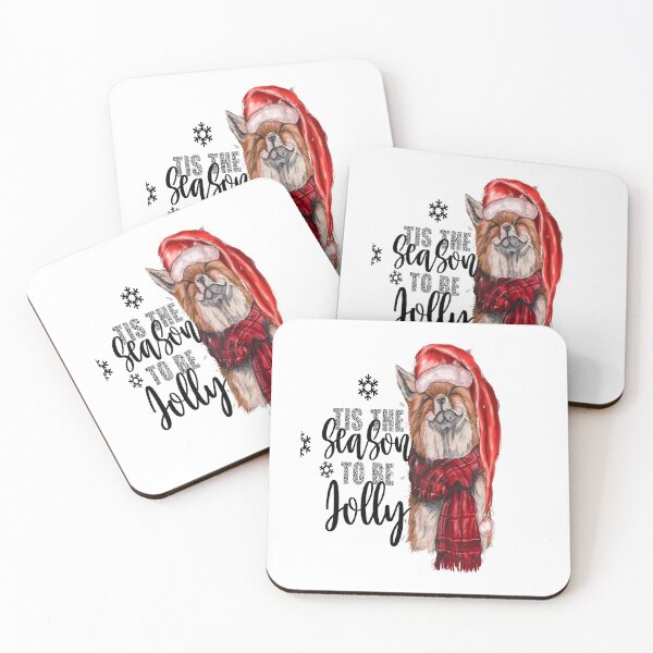 Item preview, Tis The Season To Be Jolly artistic Christmas fox gift idea designed and sold by BRtisticDesigns.