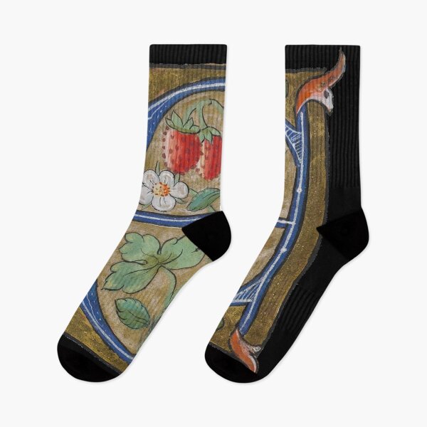 Item preview, Letter A Initial manuscript art — medieval art  -  Illuminated manuscripts art designed and sold by Qrhoo.
