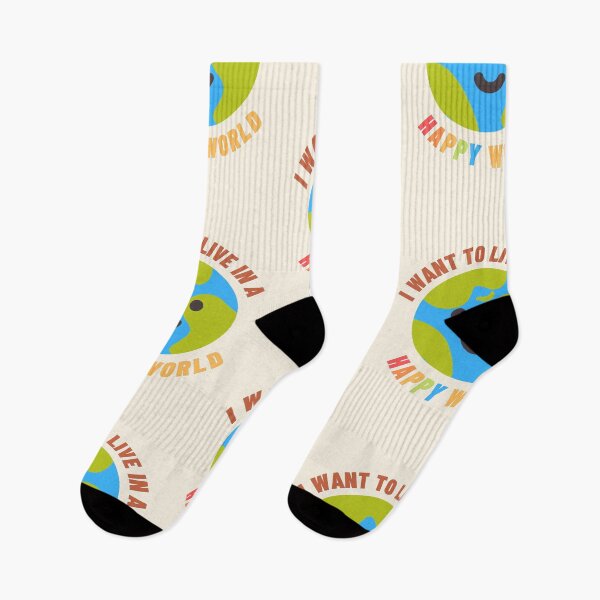 Item preview, I want to live in a happy world designed and sold by Ma-DesignsStore.