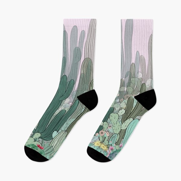 Item preview, Dusty pink desert cacti cute print designed and sold by TheWaterBirds.