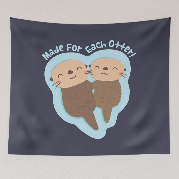 Item preview, Cute Sea Otters Holding Hands, Made For Each Otter designed and sold by rustydoodle.