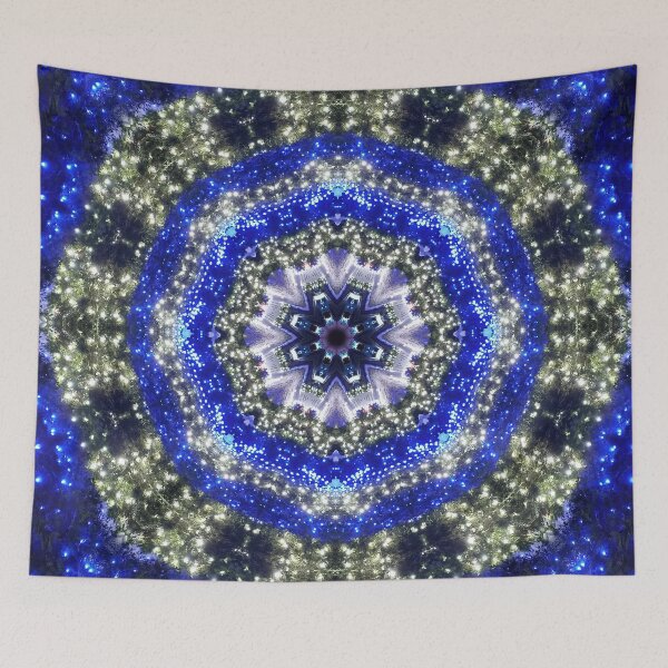 Item preview, Happy Blues - blue and white kaleidoscope from lighted trees 1430 designed and sold by rvjames.