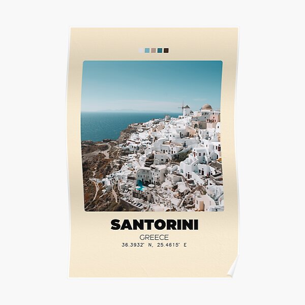 "Santorini Poster Santorini Wall Art Santorini Print Greece