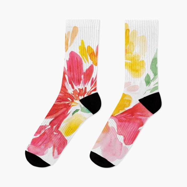 Item preview, Vibrant loose flower watercolors designed and sold by Ilze Lucero.