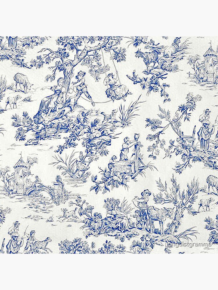 Beautiful Blue French Toile by longdistgramma
