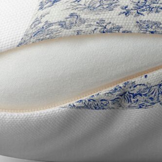 Alternate view of Beautiful Blue French Toile Throw Pillow