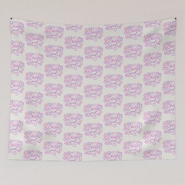 Item preview, Copy of I am a child of God - pink/purple flowers designed and sold by Heather Walton.