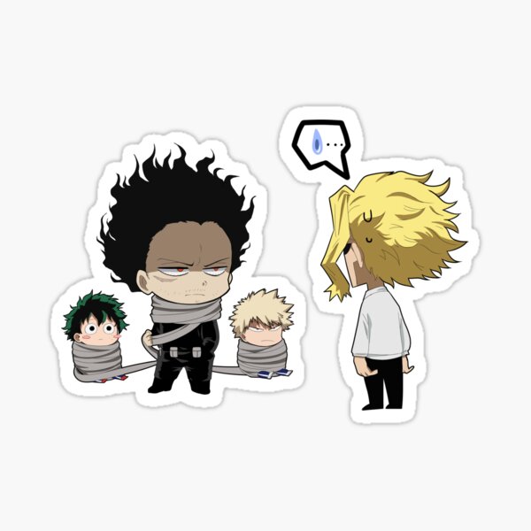 Eraser and All might Sticker