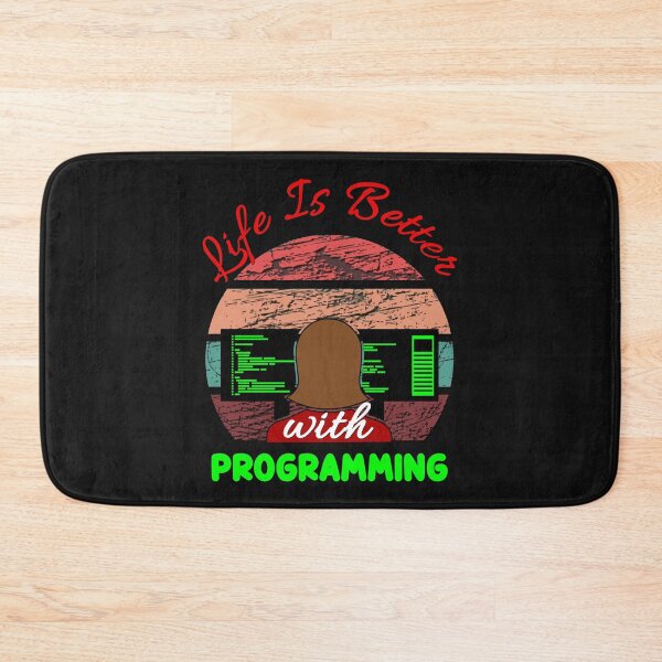 Item preview, Life Is Better With Programming - Cool Sunset Retro Computer Programmer Gift Idea designed and sold by leo121687.