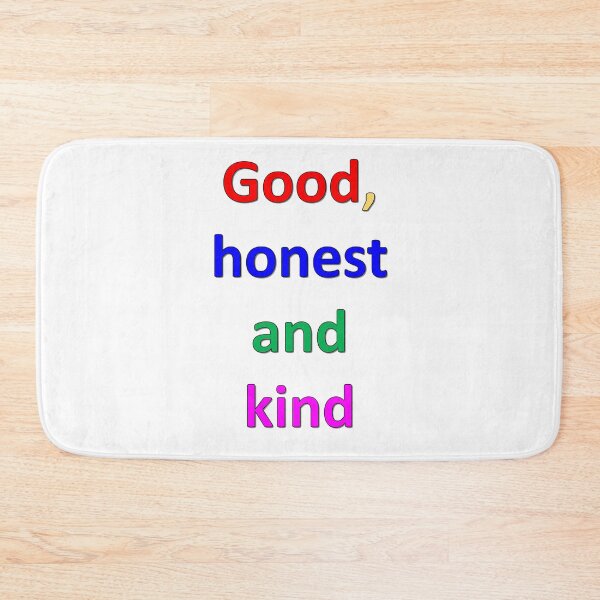 Item preview, Font in different colors says Good, honest and kind designed and sold by Vicky Rodden.