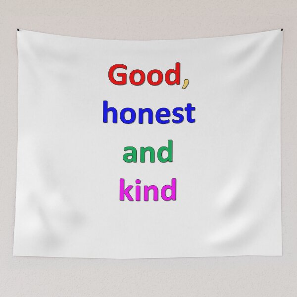 Item preview, Font in different colors says Good, honest and kind designed and sold by Vicky Rodden.