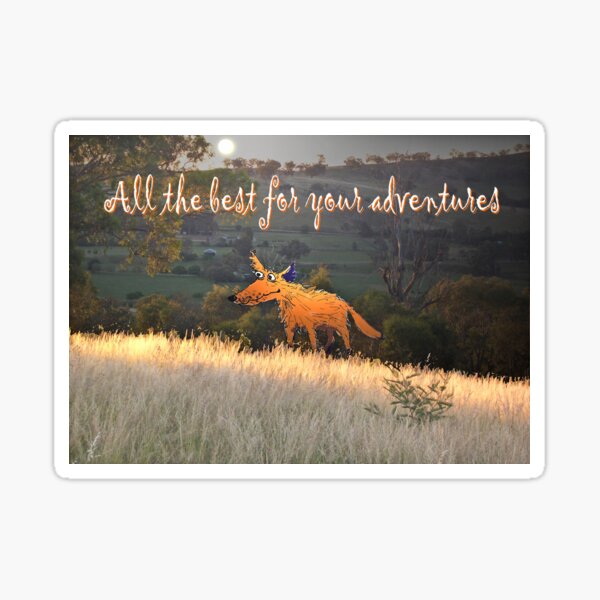 Item preview, Wiley Fox in the moonlight.All the best for your adventures. designed and sold by Mary Taylor.