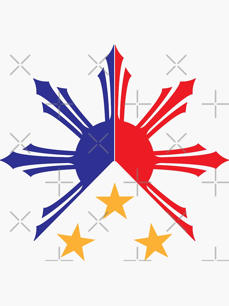 tribal-philippines-filipino-sun-and-stars-flag-sticker-for-sale-by