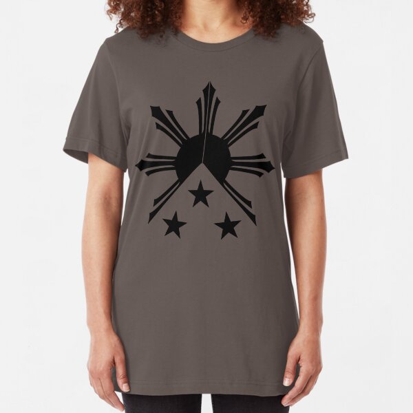 Tribal Philippines Filipino Sun and Stars Flag Slim Fit T-Shirt