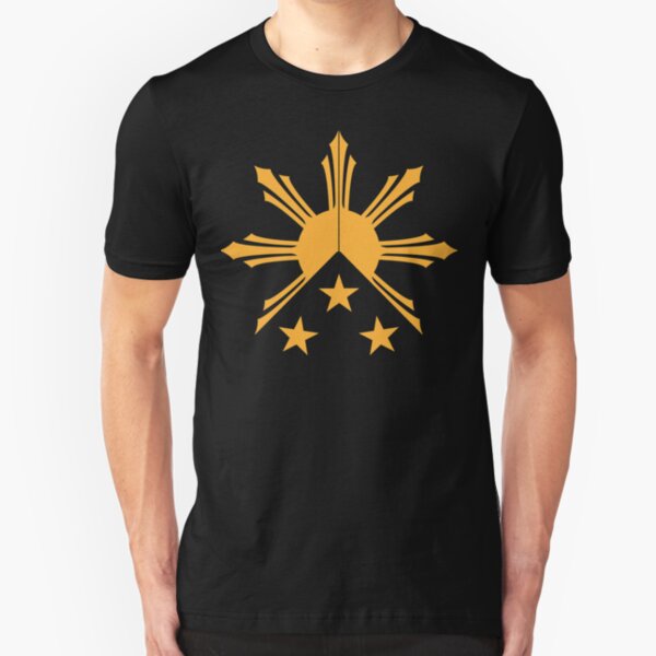 Tribal Philippines Filipino Sun and Stars Flag Slim Fit T-Shirt