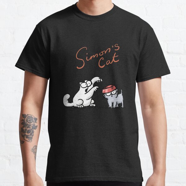 Cute Naughty Simons Cat And His Friend Classic T-Shirt
