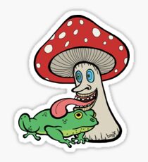 Pegatina Psychedelick (seta lamiendo hongos)