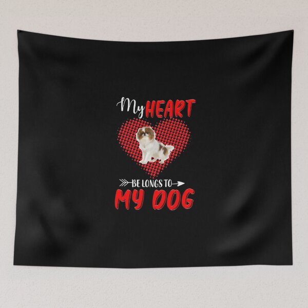 Item preview, My Heart Belongs To My Japanese Chin Valentine designed and sold by Alex Cuttell.