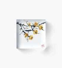 Yellow plum tree Acrylic Block