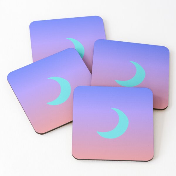 Item preview, Luna creciente azul en cielo degradado designed and sold by ShaunSandhu.