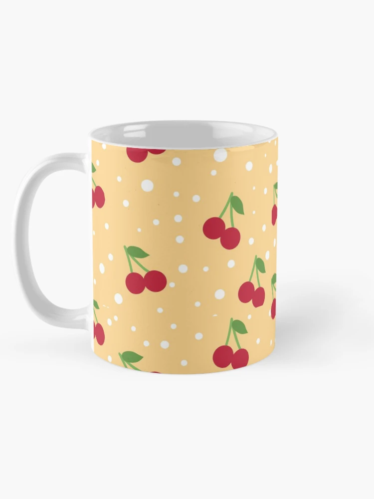 Thumbnail 5 of 6, Coffee Mug, Red Berry Pattern designed and sold by Cute Bunny.
