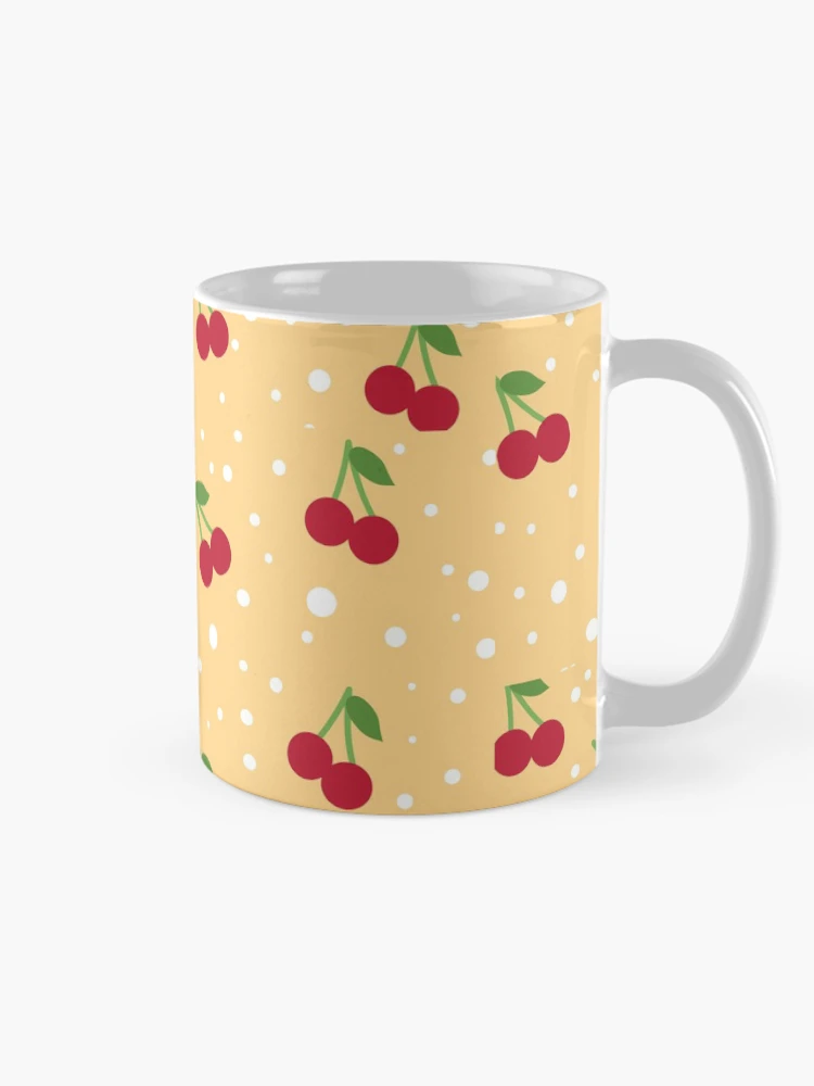 Thumbnail 3 of 6, Coffee Mug, Red Berry Pattern designed and sold by Cute Bunny.